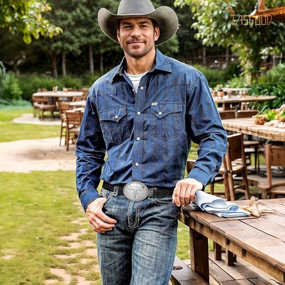 Western Belt Cowboy Belts for Men Women, Cowgirl Western Country Leather Belts - Picture 2 of 6